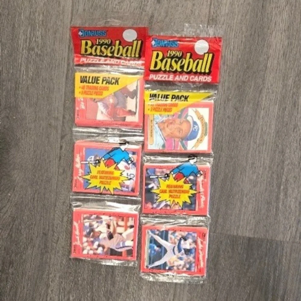 1990 Donruss Baseball Cards Unopened Value Pack Lot (2) Sealed Rack Packs